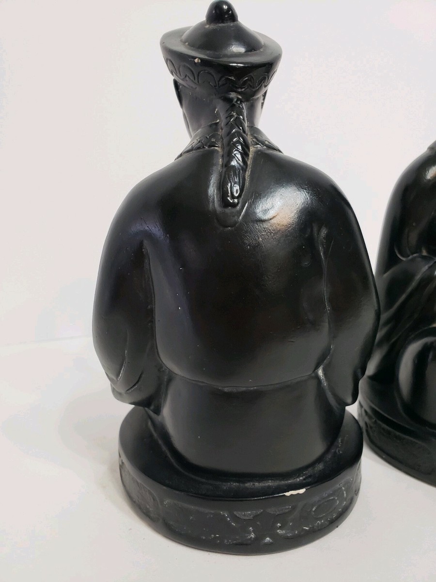 Midcentury Alexander Backer Chalkware Oriental Male And Female