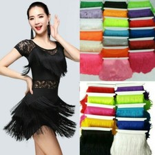 10 Yard Tassel Fringe Fringing Trim 20cm/8" Drop DIY Latin Costume Craft 31Color