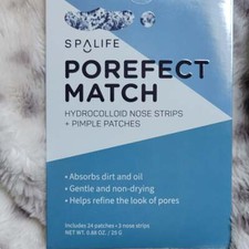 SpaLife POREPERFECT MATCH 3 Hydrocolloid Nose Strips  24 Pimple Patches BLUE