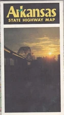 1982 Official State Issue Road Map Of Arkansas