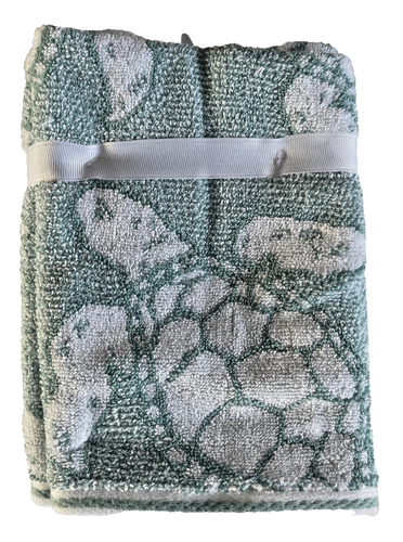Tommy Bahama Fingerspitzen Handtücher 2er Set Meeresschildkröte Print Grün Baumwollmischung