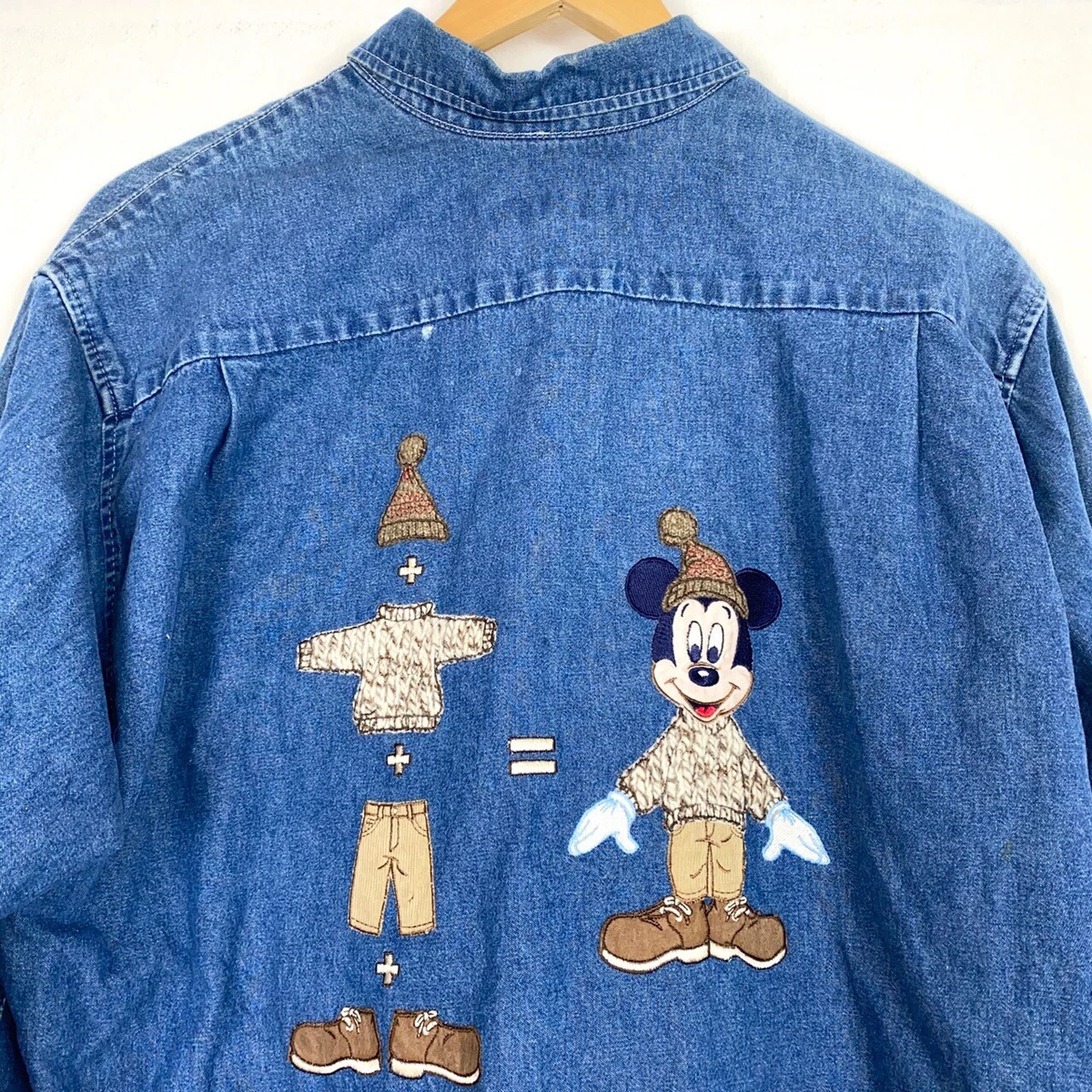 Mickey mouse denim best sale shirt