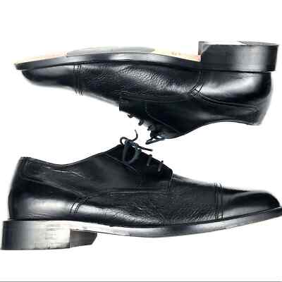 Bostonian Mens Luxe Black Leather Cap Toe Oxfords Size 11 W Bostonian Men main image 2