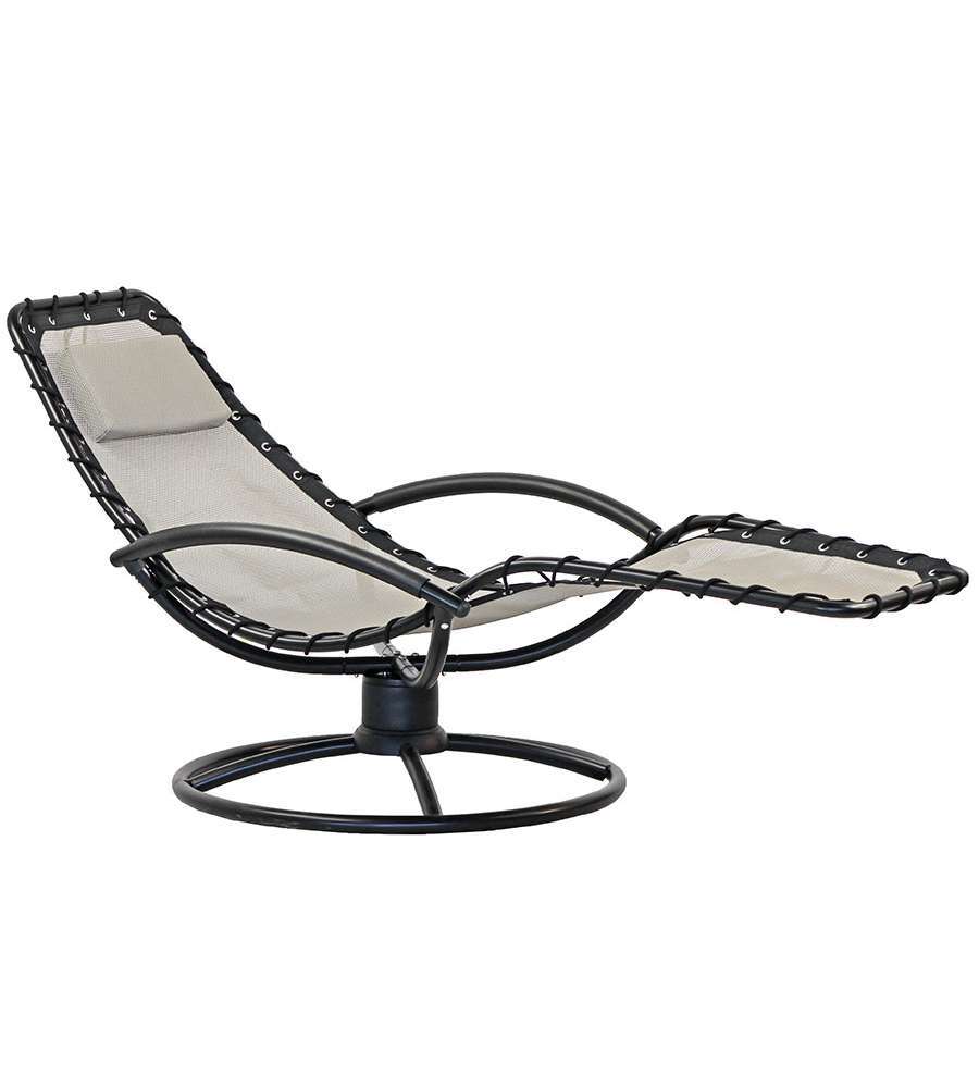 Sdraio da giardino chaise longue ellittica twist panna