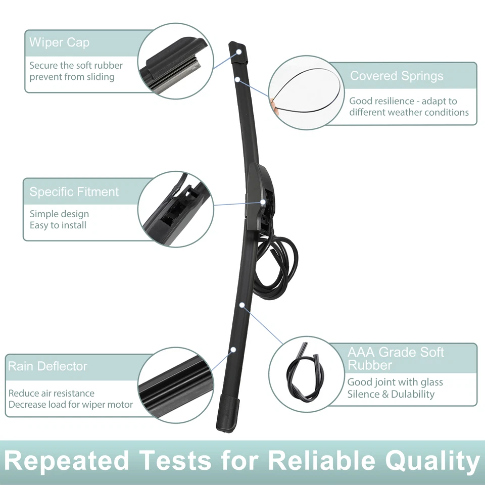 Juego de 2 escobillas limpiaparabrisas delanteras 24"+19" para Jaguar S-Type 01-08 Foto 4 de 4