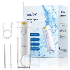 SEJOY Mini Portable Water Flosser Cordless Teeth Cleaner Oral Irrigator Travel
