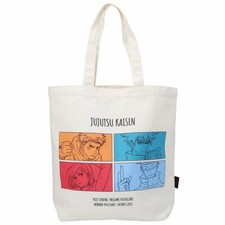Jujutsu Kaisen Tote Bag White Yuji Itadori Satoru Gojo Handbag Anime Shopping