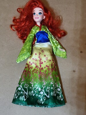 Disney Princess MULAN Royal Shimmer Sparkle Dress wrong doll Ariel C206B 