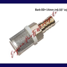 14mm For 1/2" in Brass Hose Barb Stainless Steel Filter Mesh Strainer Connector