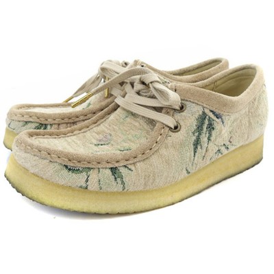 Clarks Wallabee Shoe Total Pattern 23.5cm (9.25 in) Beige 26169916 