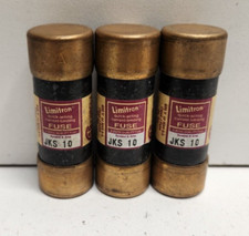 LOT OF 3 NEW OLD STOCK BUSSMANN LIMITRON 10A 600V CLASS J FUSES JKS-10