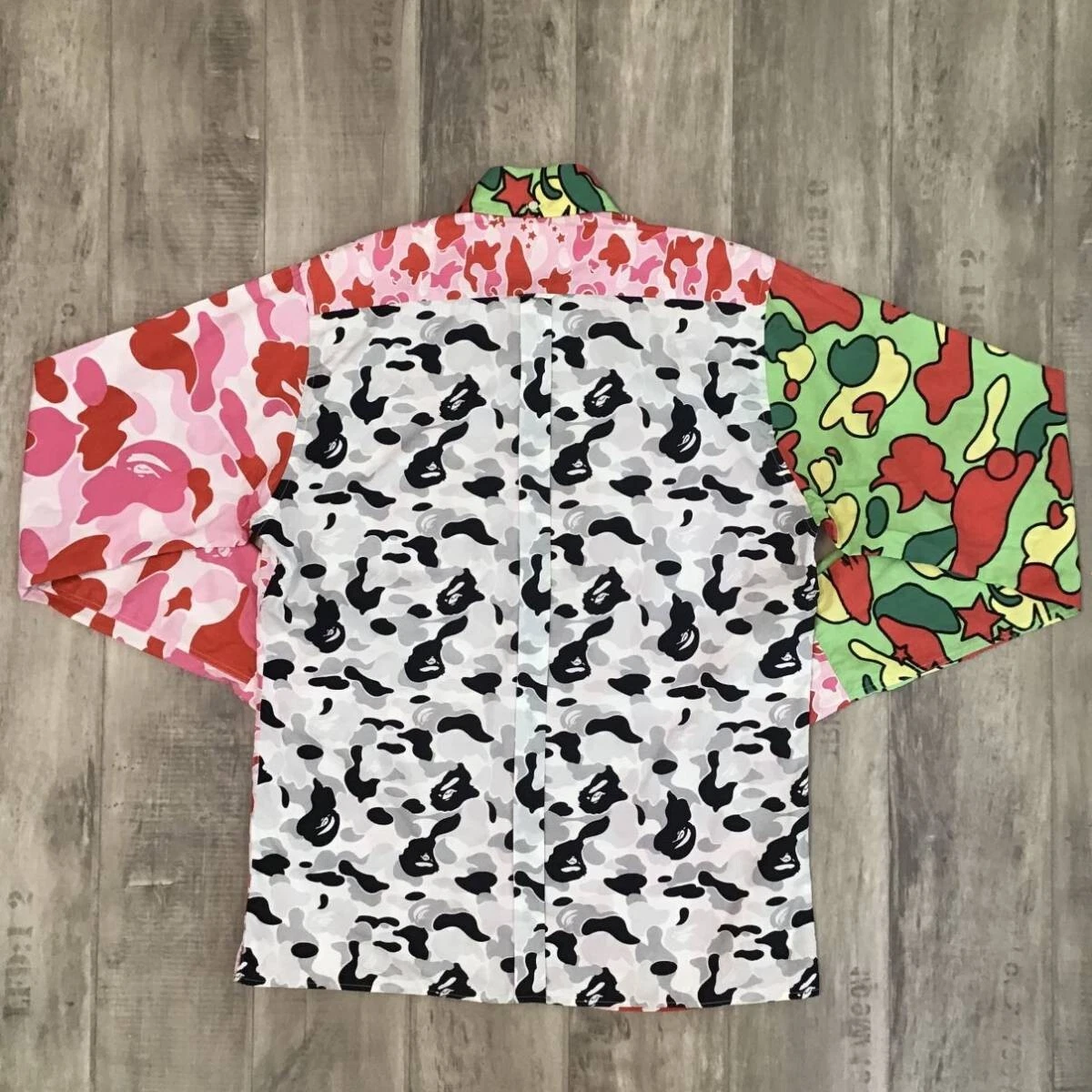 BAPE ABC Camo Patch Loose Fit Crewneck Navy/Pink