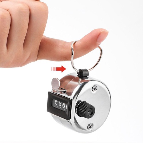 Metal Mechanical Tally People Counter 4 Digit Palm Golf Finger Counting Clicker - Picture 6 of 23