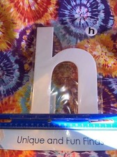White Chipboard Alphabet Letter  h  