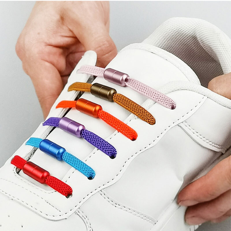 No Tie Elastic Shoe Laces Adult Kids Trainer Lace Lazy Easy Notie Shoelaces eBay
