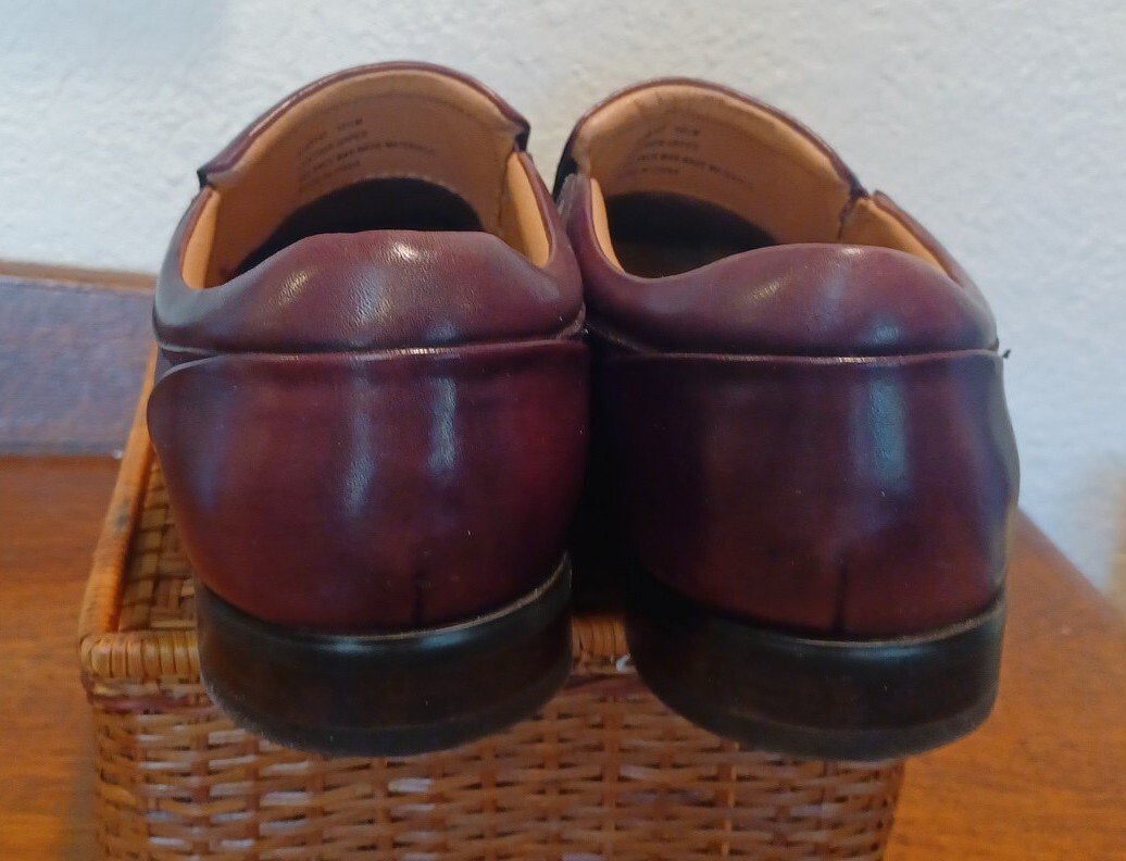 Joseph Abboud Mens Brown Tobacco Leather Loafer Slip-On  display picture 1