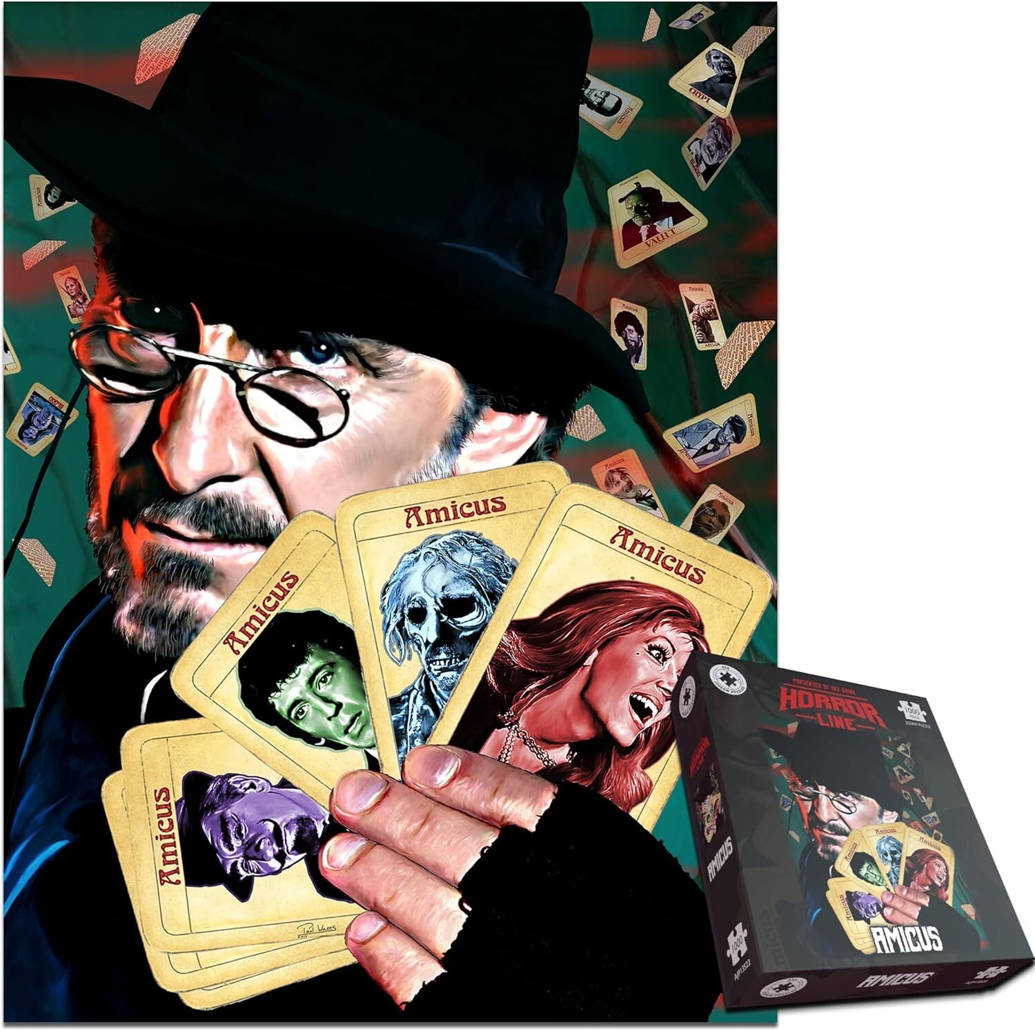 Amicus Productions 1000-Piece Jigsaw Puzzle Horror Movie with Christopher Lee
