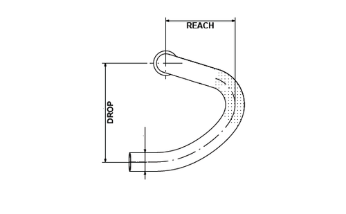 25.4/26/31.8x380/400/420mm Curved Handlebar Road Bike Racing Handle Bar - Picture 6 of 9