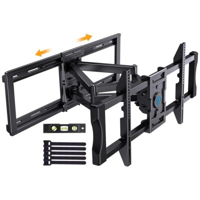 Full Motion TV Wall Mount Bracket with Smooth Swivel Tilt For 37-85 inch TVs