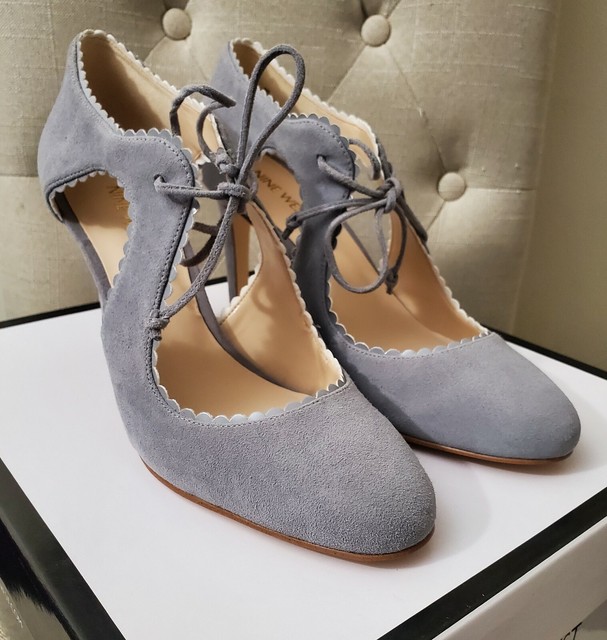 nine west gray pumps