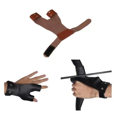 Archery Finger Guard Leather Left Right Hand Protector Gear Recurve Bow Hunting