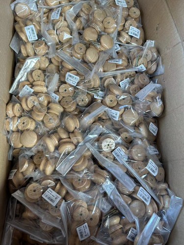 GENUINE PINE WOOD DOOR/DRAWER/CUPBOARD KNOB HANDLE Drilled Plain Natural Wooden - Picture 8 of 8