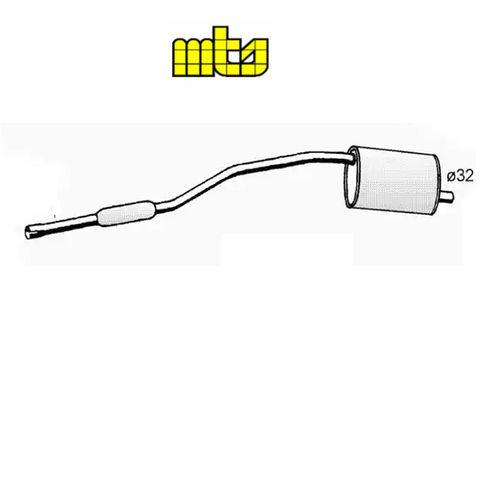 Zentraler Schalldämpfer Talbot Simca Sunbeam 900 MTS Für 20263639 - Bild 1 von 1