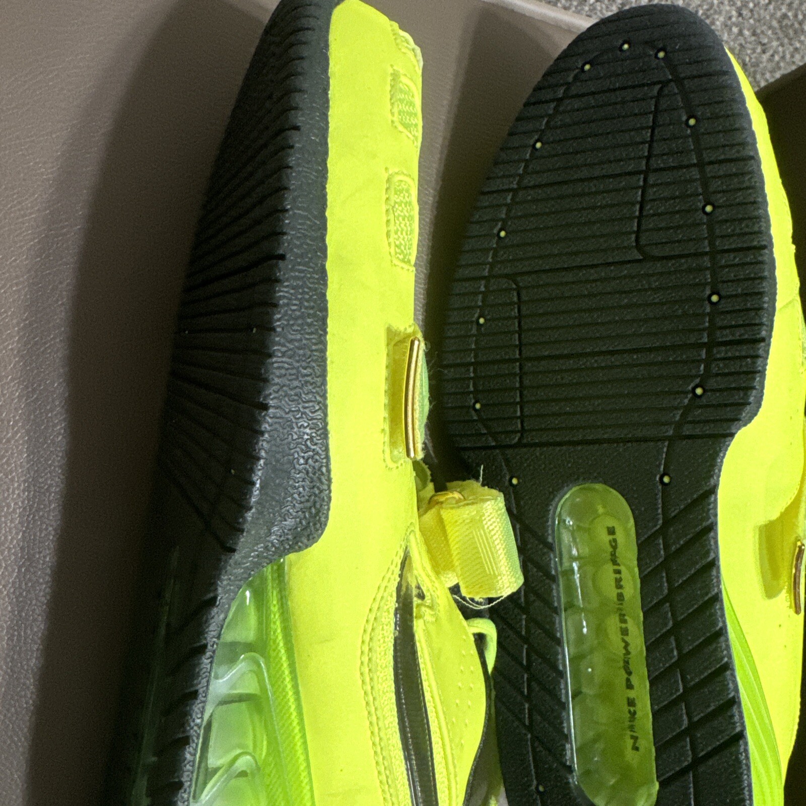 Nike Romaleos 2 Volt Size 12 Men Power Lifting Shoes Neon Green Power Bridge B2 image 8
