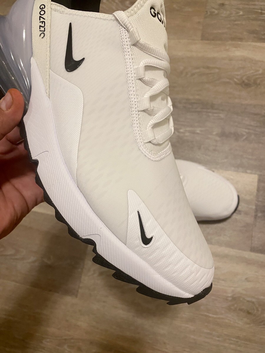 Nike Air Max 270 White Black Spikeless Golf Shoes CK6483-102