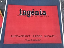 carnet 3 planches découper Ingenia Automotrice rapide Bugatti Train présidentiel