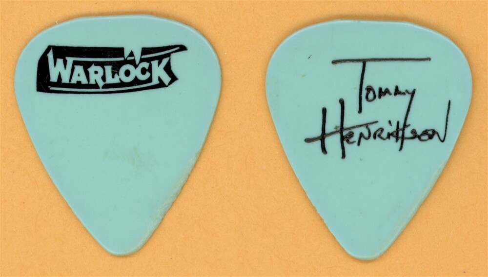 Warlock Tommy Henriksen Vintage Guitar Pick - 1987 Triumph and Agony Tour
