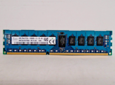 4 Barrettes SK Hynix 4Go DDR3 ECC Registered, PC3L-12800R, HMT351R7EFR8A-PB, 16Go