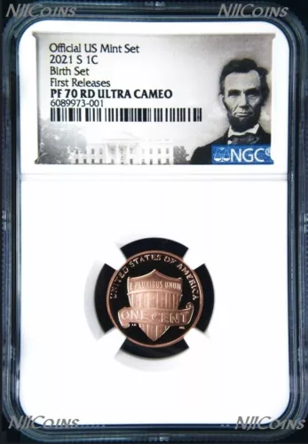 2021 S -BIRTH SET Version- Proof LINCOLN CENT Penny NGC PF70 RD First Releases 