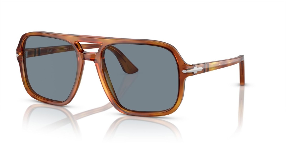サングラス Persol FW25 Persol - 3373S SOLE - 96/56 (3373S SOLE 96 56) Occhiali Da Sole PO3373S - Terra Di Siena - Light Blue