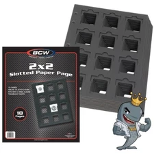 BCW Slotted Paper Coin Page 10ct FREE SHIP