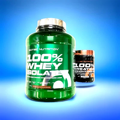 (41,24€/kg)Scitec Nutrition 100% Whey Isolate(1816g)Eiweiß Protein+Creatine 300g