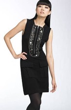 Nanette Lepore " Midnight"  Wool  Dress(  M)
