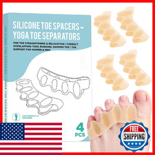 4 Pcs Silicone Toe Spacers Yoga Toe Separators Straightening Relaxation Correcto