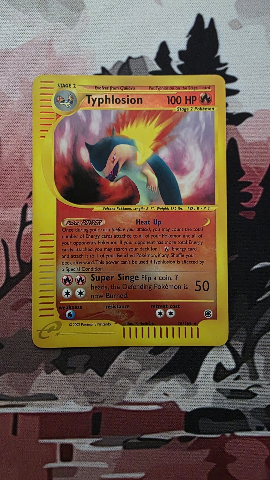 Pokémon TCG Typhlosion Expedition Base Set 28/165 Reverse Holo Holo Rare NM!