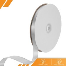 Satin Ribbon 5/8 Inch 100 Yards Grey Single Face Satin Ribbon