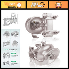 Sliding Gate Rollers 5" Track Wheels, Steel Hardware for 2" Gate Frame, 2 Pack