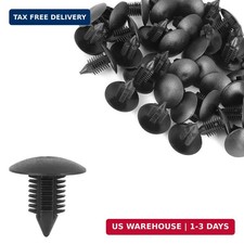 40pcs 9mm Hole Dia Plastic Bolt Rivets Fastener Rivets Bumper Retainer Clips Bla