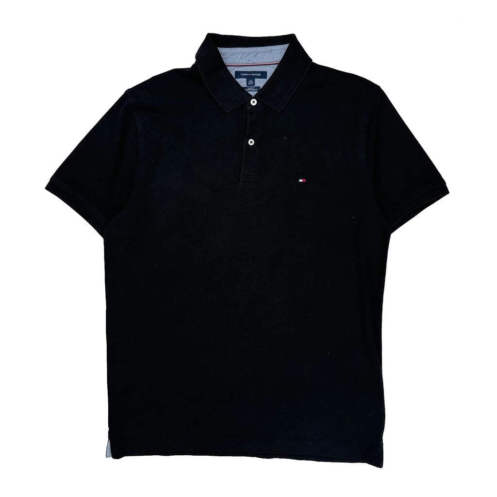 Tommy Hilfiger Slim Fit Polo Shirt - XL Black Cotton