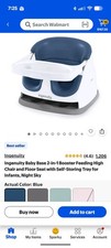 Ingenuity Baby Base 2-in-1 Booster Feeding  Floor Seat, Self-Storing Tray 10678