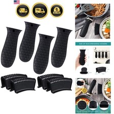Silicone Pot Holders Set 8 Pcs Heat Resistant Handle Covers Potholders Kitchen