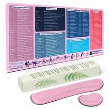 Excel Cheat Sheet Mouse Pad Set 3-Piece XXL Ergonomic Desk Mat with Wrist R...