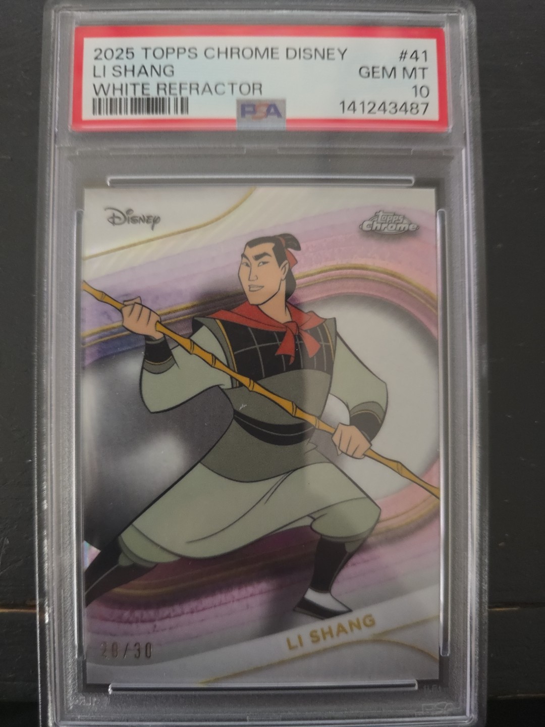 2025 Chrome Disney Li Shang Pearl White Refractor /30