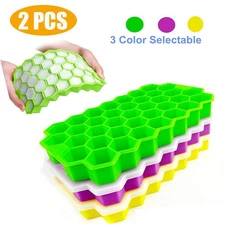 2 Pack 74 Case Silicone ICE Cube Tray Maker Mold Cocktails Whiskey stones