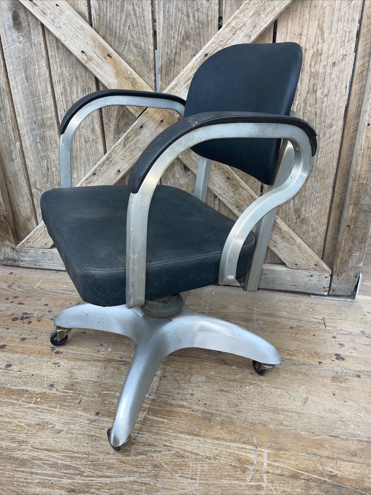 Vintage Mid-century Bankers Desk Seat