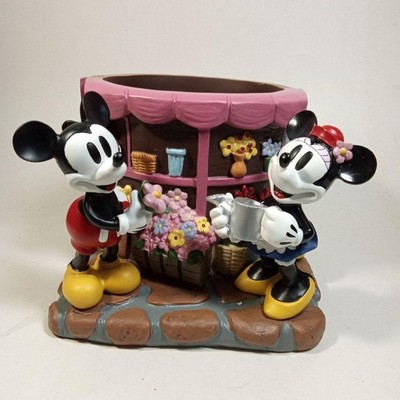 Disney Mickey & Minnie Planter 2011 6.69x7.08x6.29'' Rigid resin Kato Kogei